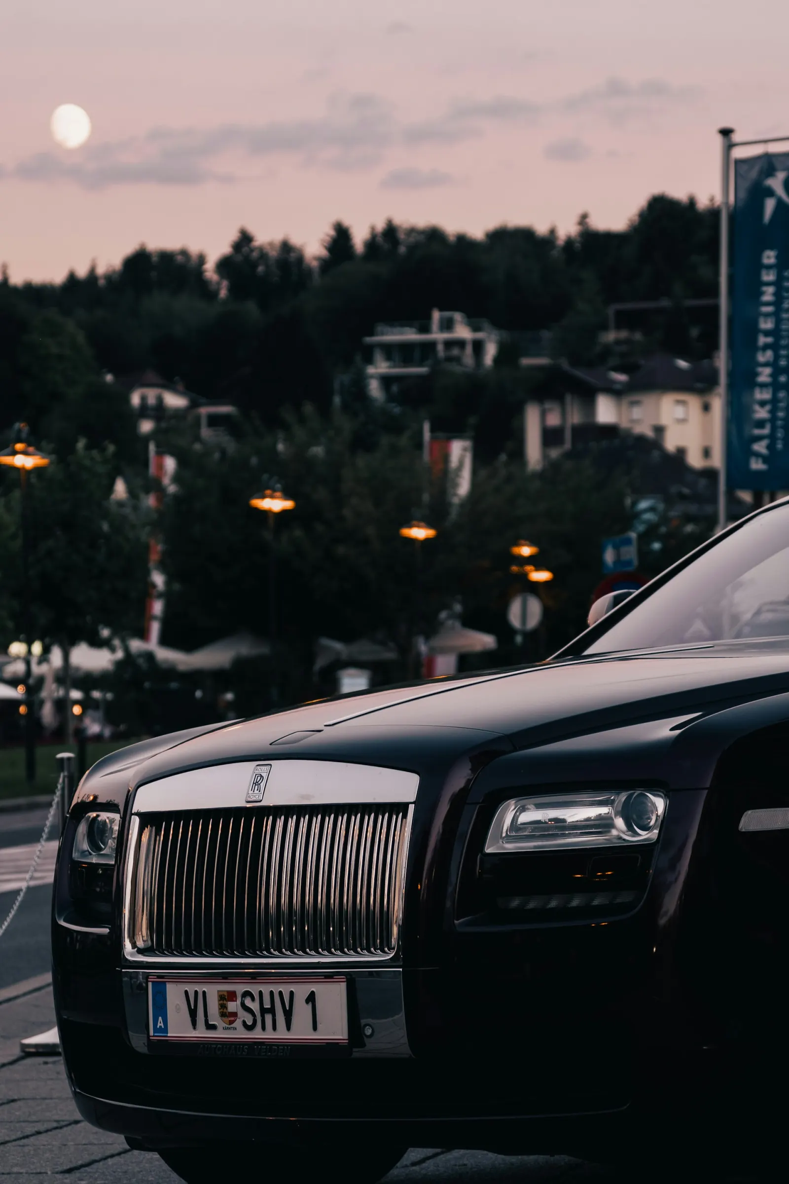 Sports car at night